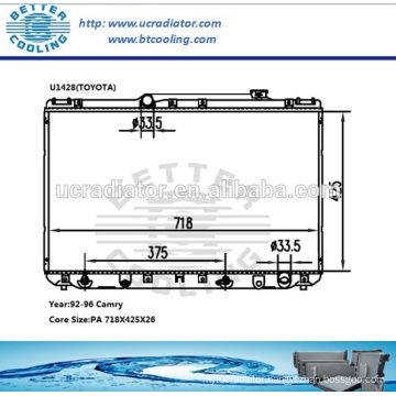 Auto Radiator Pa66 Gf30 For Toyota Camry 92-96 AT OEM:16400-03061/16400-74750/16400-74760